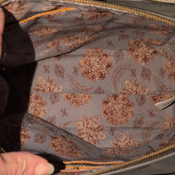 HOBO Grey Leather With Dark Brown Shoulder Strap - Nwot - Picture 11 of 14